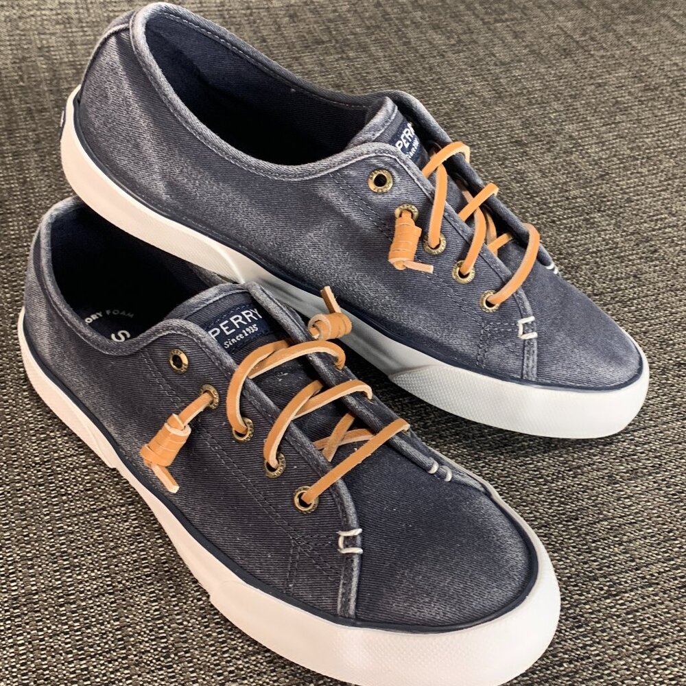 Sperry Top-Sider Pier View Slip On Sneakers - Womens 8 - blue shoes STS95129